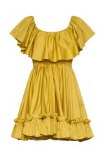 Mini Volan Dress ST-6002 Ochra - Image 2