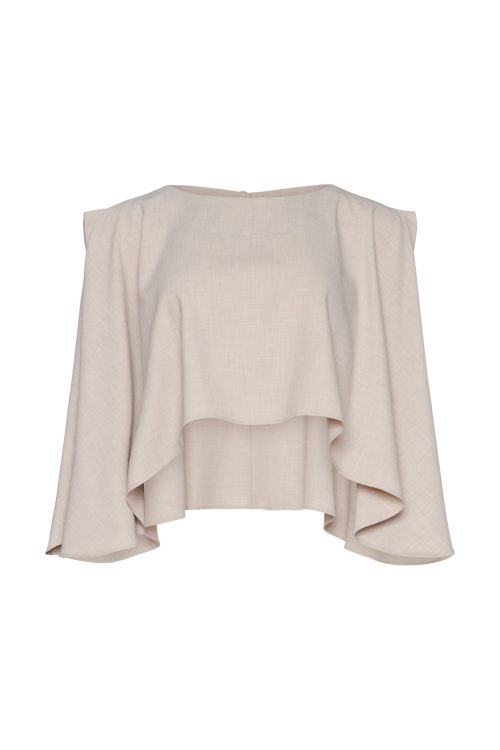 Cropped Blouse ST-6011 Nude - Image 2