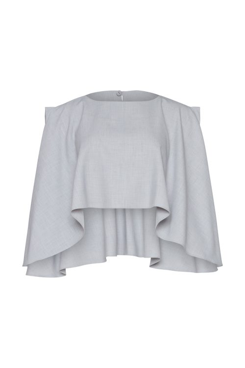 Cropped Blouse ST-6011 Grey - Image 1
