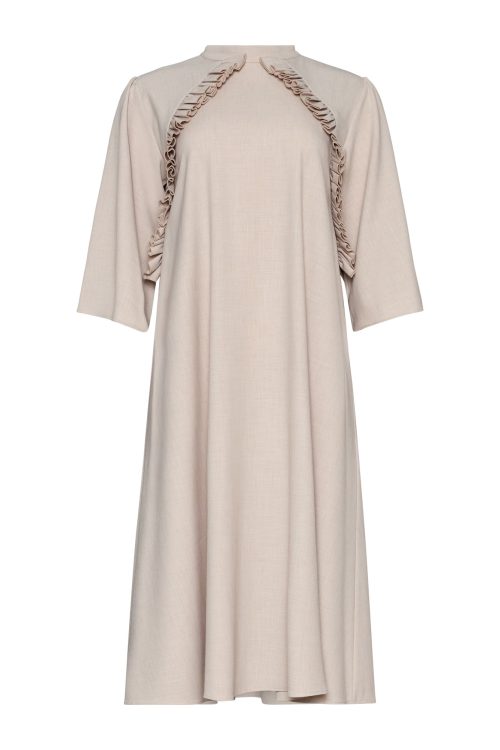 Midi Volan Dress ST-6015 Nude - Image 1