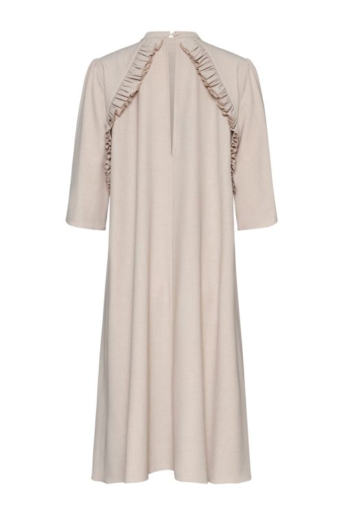 Midi Volan Dress ST-6015 Nude - Image 3