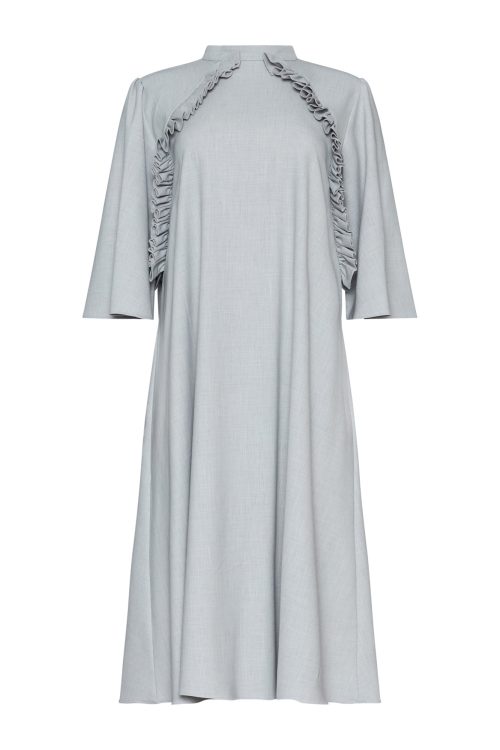 Midi Volan Dress ST-6015 Grey - Image 1