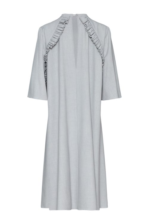 Midi Volan Dress ST-6015 Grey - Image 3