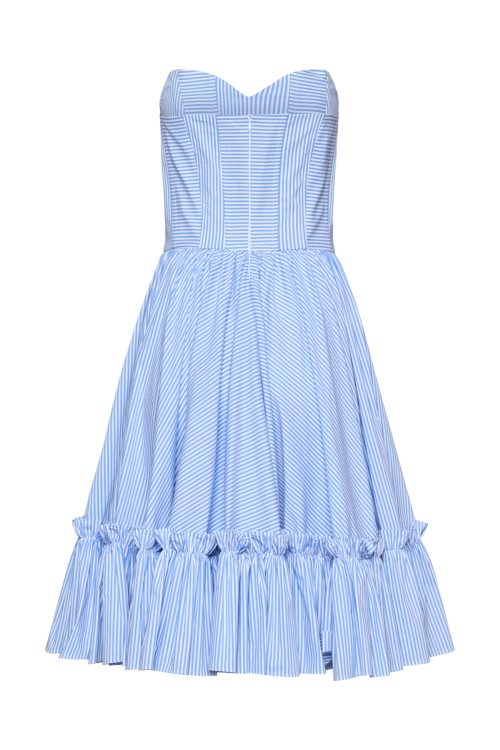 Bustier Dress ST-6019 Blue Stripe - Image 3