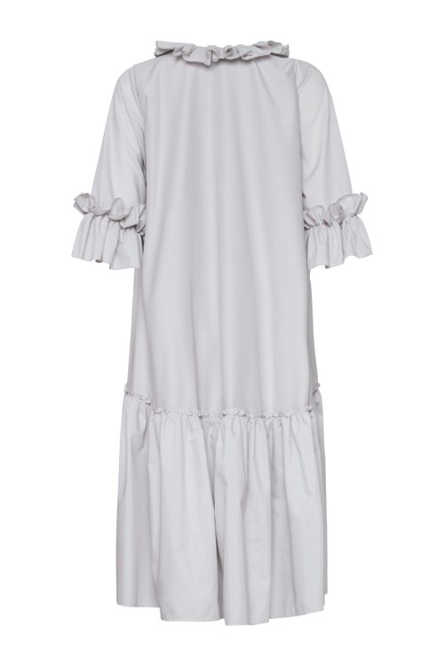 Asymmetric Ruffle Dress ST-6023 Grey - Image 3