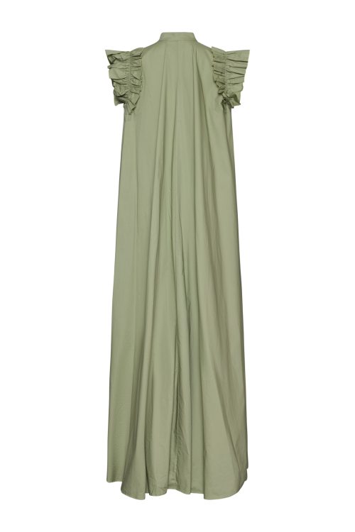 Ruffled Maxi Dress ST-6026 Olive - Image 3