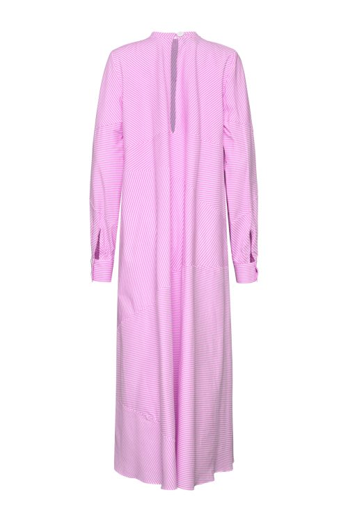 Long-sleeve Maxi Dress ST-6030 Pink Stripe - Image 3