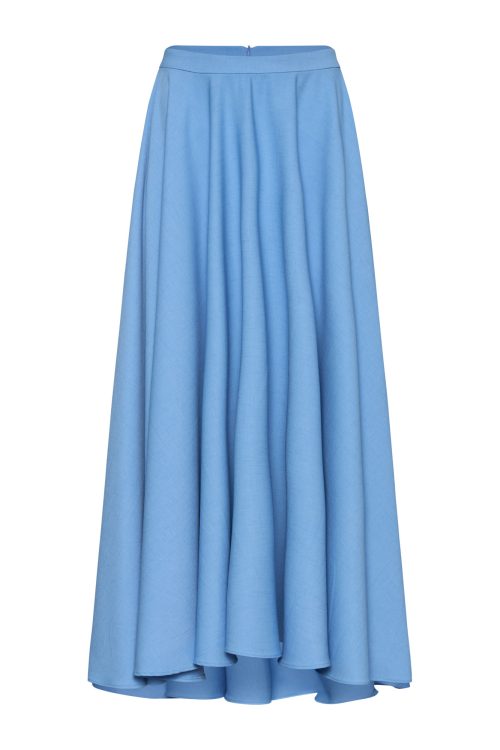 Asymmetric Pleated Skirt ST-6031 Blue - Image 2
