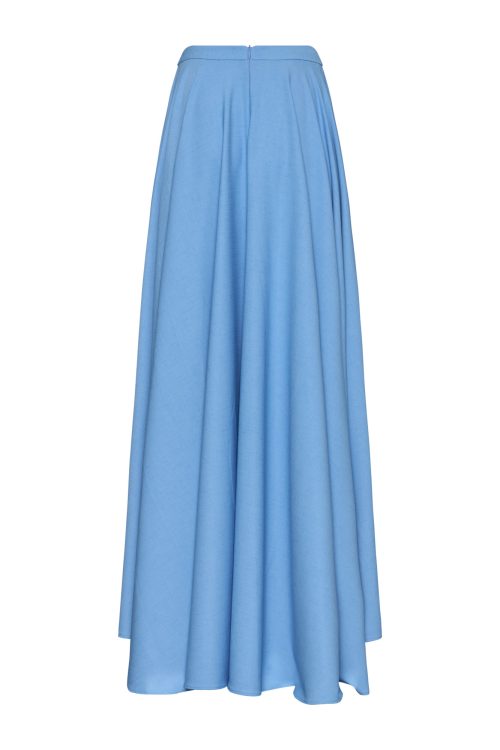 Asymmetric Pleated Skirt ST-6031 Blue - Image 3