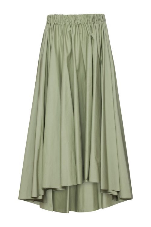 Pleated Puff Skirt ST-6045 Olive - Image 3
