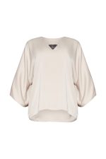 V-neck blouse ST-6047 Nude - Image 2