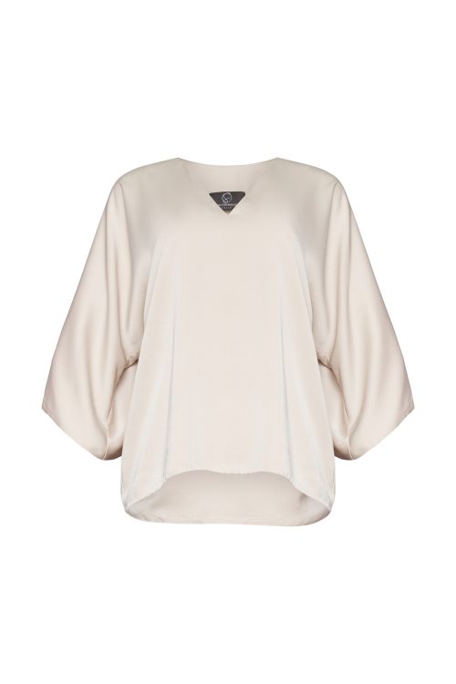 V-neck blouse ST-6047 Nude - Image 2
