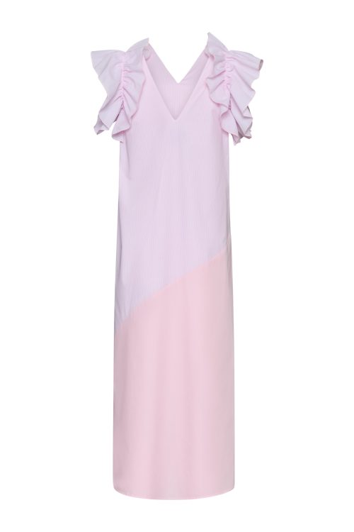 Dress with Ruffle Sleeves ST-6051 Pink - Image 3