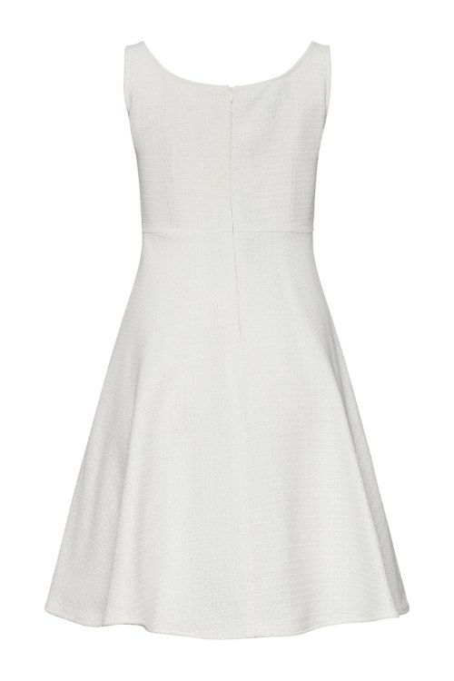 Tweed Dress ST-6065 Off White - Image 3
