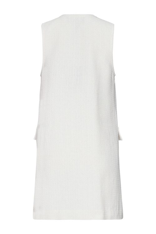 Tweed Mini Dress ST-6066  Off White - Image 3
