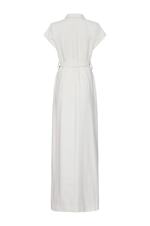 Shirt Dress Tweed ST-6072  Off White - Image 3