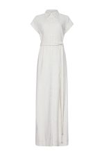 Shirt Dress Tweed ST-6072 Off White - Image 4