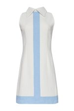 Tweed Mini Dress ST-6073 White/Blue - Image 2