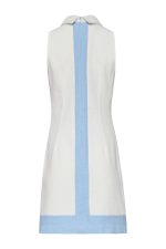 Tweed Mini Dress ST-6073 White/Blue - Image 3