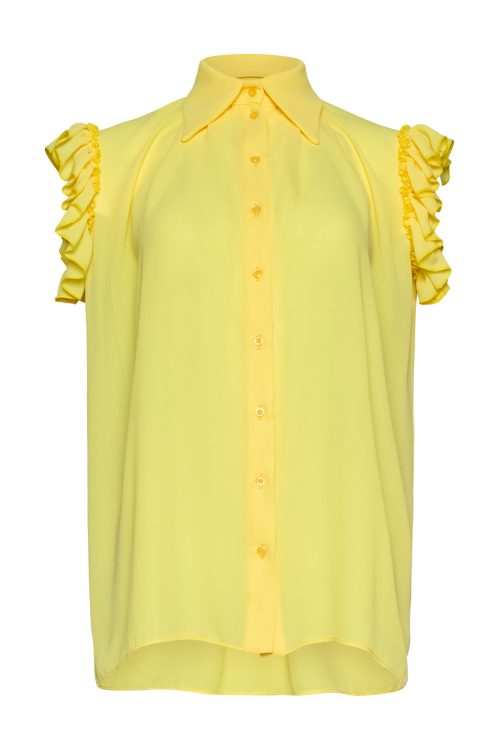 Ruffled Shirt ST-6077 Yellow - Image 2