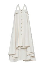 Asymmetric Tweed Dress ST-6078 Off White - Image 2