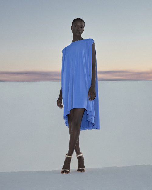Asymmetric Dress ST-6083 Lavender - Image 1