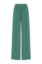 Flowy Wide-leg Pant ST-6085 Green - Image 2