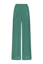 Flowy Wide-leg Pant ST-6085 Green - Image 3