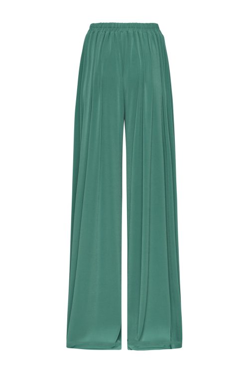 Flowy Wide-leg Pant ST-6085 Green - Image 3