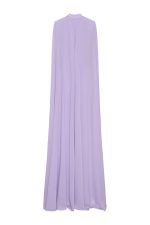 High-Neck Pleated Gown Dress ST-5003 Lavender - Image 2