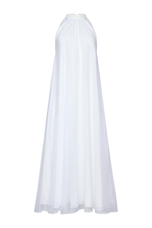 Halter Maxi Dress ST-5011 White - Image 1