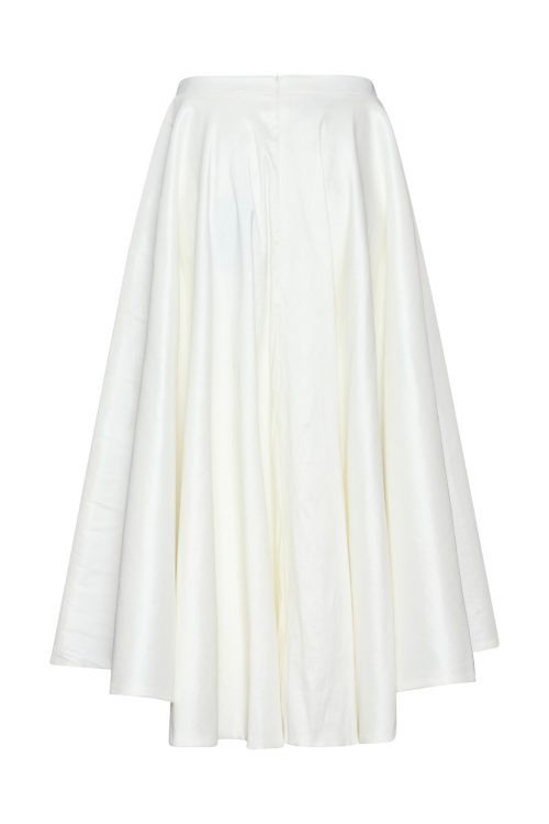 Asymmetric Flared Skirt ST-5019 White - Image 2