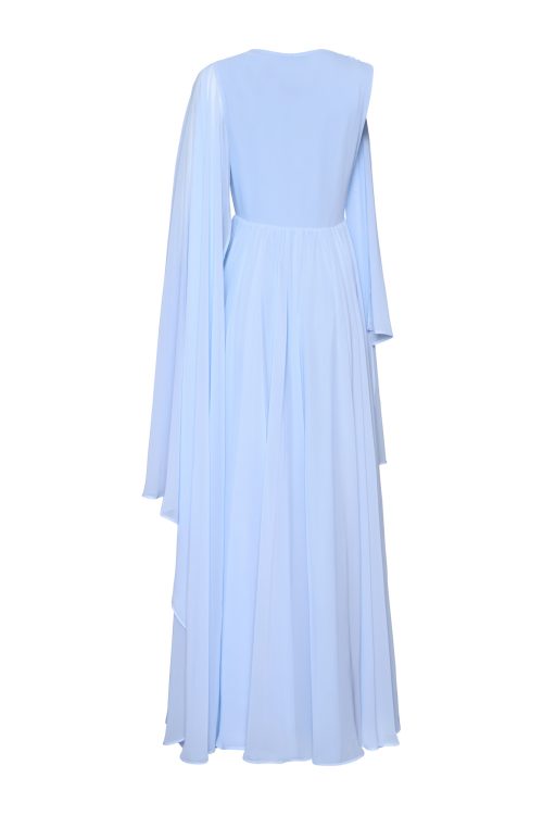 Pleated Maxi Dress ST-5026 Light Blue - Image 2