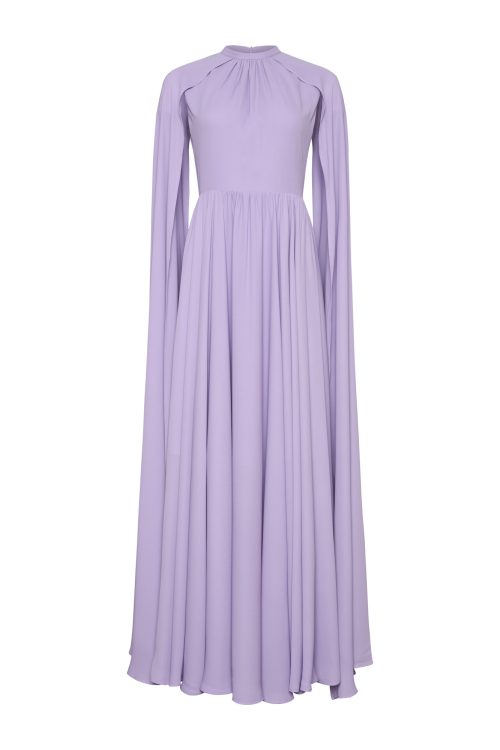 Long-Sleeve Maxi Dress ST-5040 Lavender - Image 1