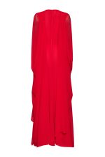 Draped Cape Maxi Dress ST-5041 Red - Image 2