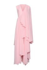 Asymmetric Pleated Dress ST-5063 Pink Mous