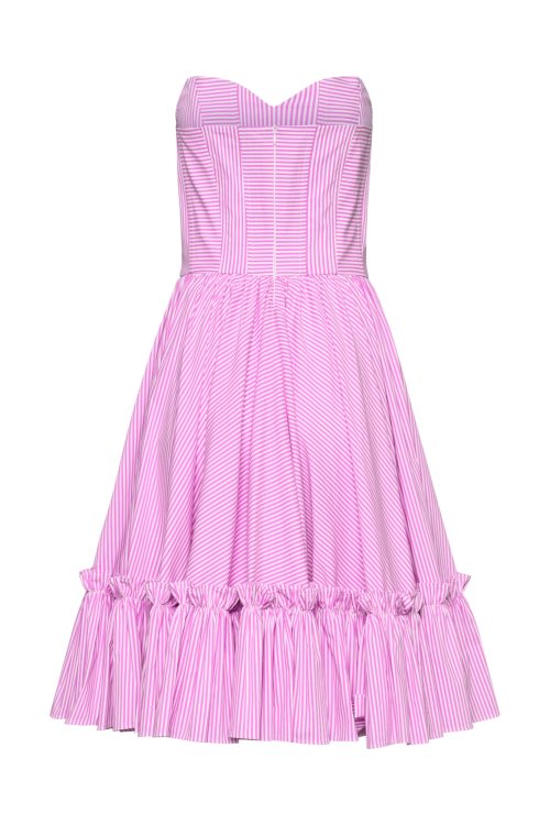 Bustier Dress ST-6019 Pink Stripe - Image 3