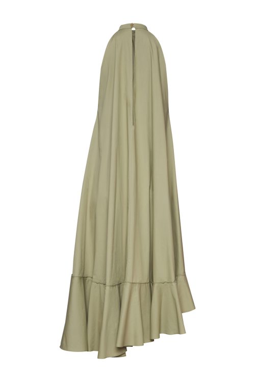 Asymmetric Midi Dress ST-6020 Olive - Image 3