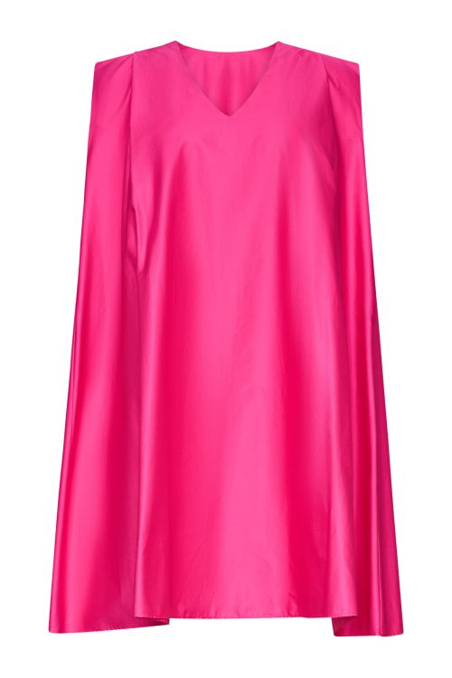 Loose-fitting Straight Dress ST-6050 Fuchsia - Image 1