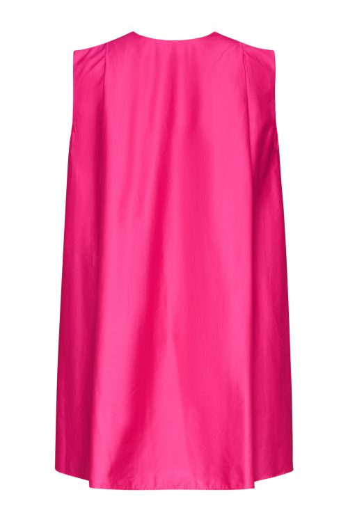 Loose-fitting Straight Dress ST-6050 Fuchsia - Image 3