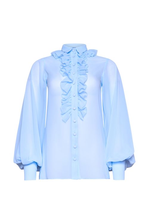 Powder Ruffled Shirt ST-5007 Blue - Image 1