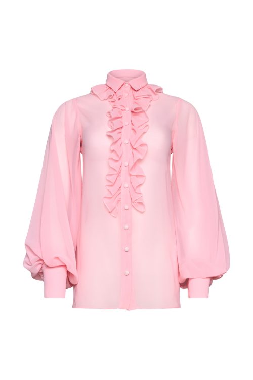 Powder Ruffled Shirt ST-5007 Pink - Image 1