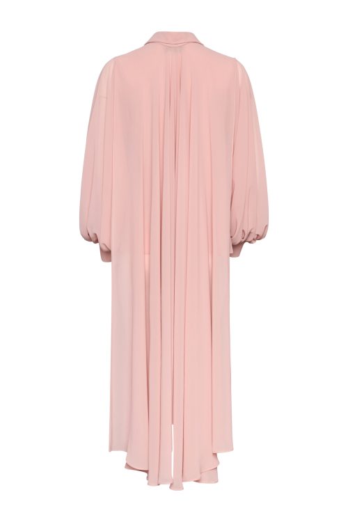 Romantic Flowy Shirt with Tail Detail ST-5025 Pink - Image 2