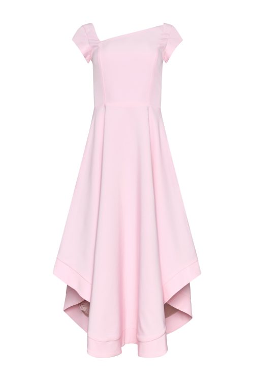 Delicate Cutout Midi Dress ST-5027 Pink - Image 1