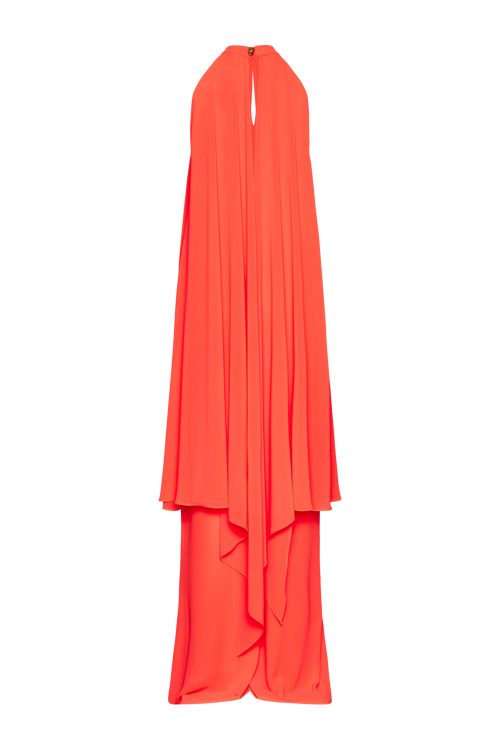 Drape Jumpsuit ST-5064 Fluo Orange - Image 2