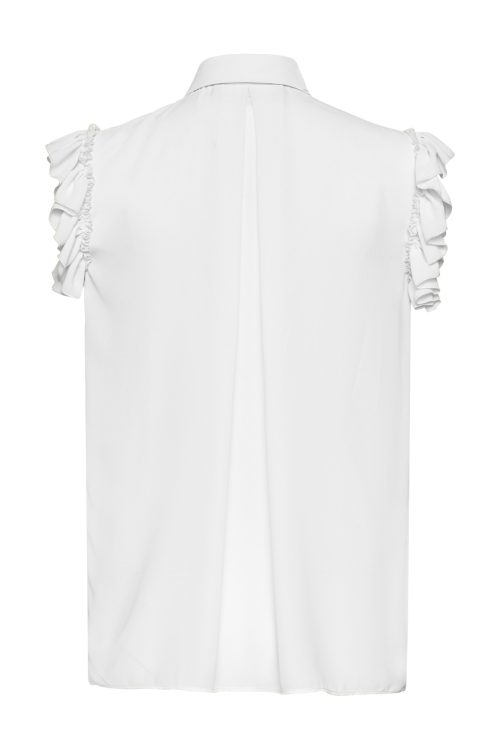 Ruffled Shirt ST-6077 White - Image 3