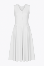 ST-1 Romantic Midi Dress - White - Image 3