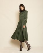 Sophisticated Midi Dress ST-0155 Green - Image 2