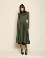 Sophisticated Midi Dress ST-0155 Green