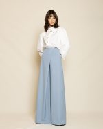 Wide - Leg Trousers ST-0160 Light Blue - Image 2